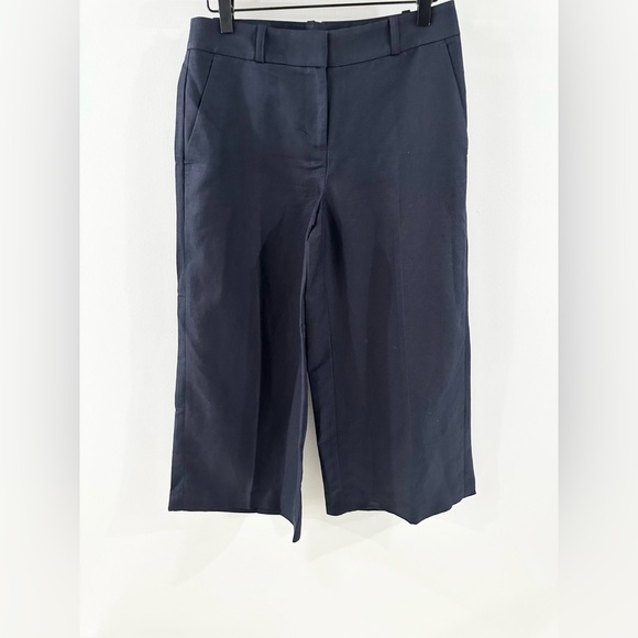 Loft Wide Leg Cropped Trousers Navy Size 0 - Picture 4 of 6